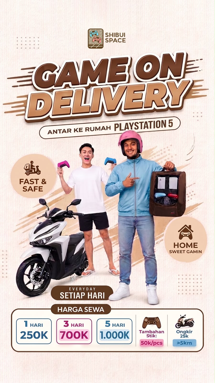 Game On Delivery: Sewa Harian PS5 Antar ke Rumah
